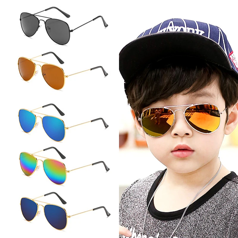 Color Matching Sunglasses Kids Sunglasses Fashion Colorful Boys Girls Reflective Sun Glasses Children Baby UV400 Outdoor High Definition Eyewear