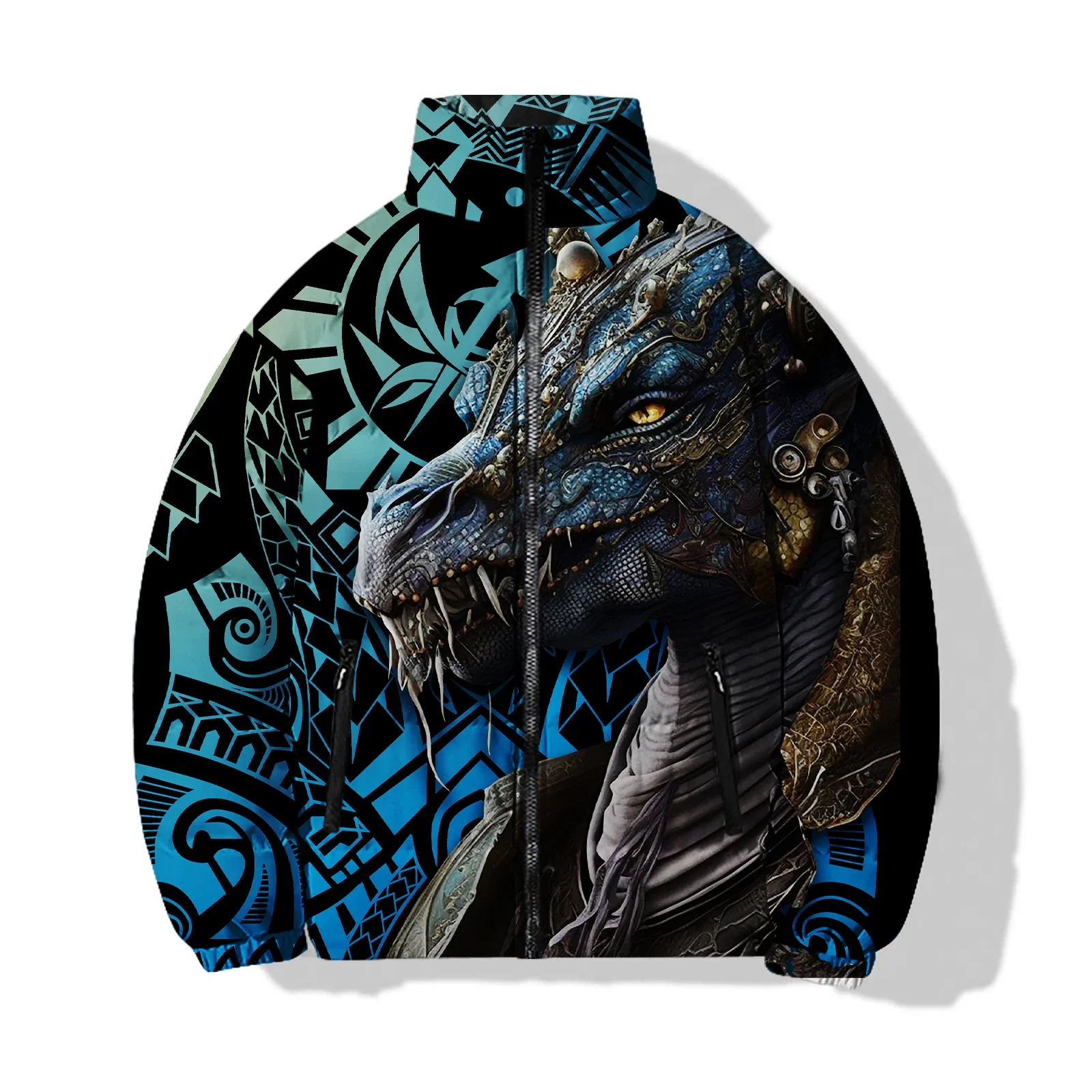 thumbnail image 1 of Abrigos de invierno para hombre con estampado de guerreros animales elegantes Chaquetas para hombre cómodas y cálidas Abrigo deportivo de ocio moderno y versátil para hombre, 1 of 5