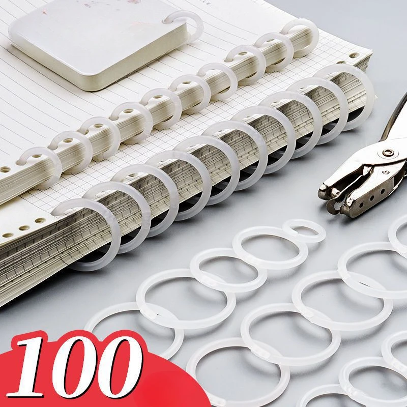 

100pcs Loose Leaf Binder Rings Colorful Book Ring Keychain For Cards Paper Notebook Index Cards School Home Or Office Use