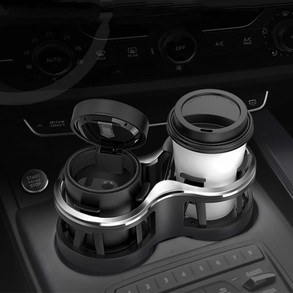 Dual Hole Car Cup Drink Holder Automobile Interior Beverage Water