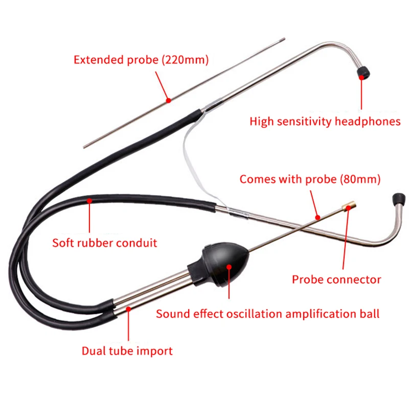 Stetoscopio Diagnostico per Blocco Motore Auto - Strumento di Ascolto Meccanico per Manutenzione e Riparazione Veicoli 1PC - Image 6
