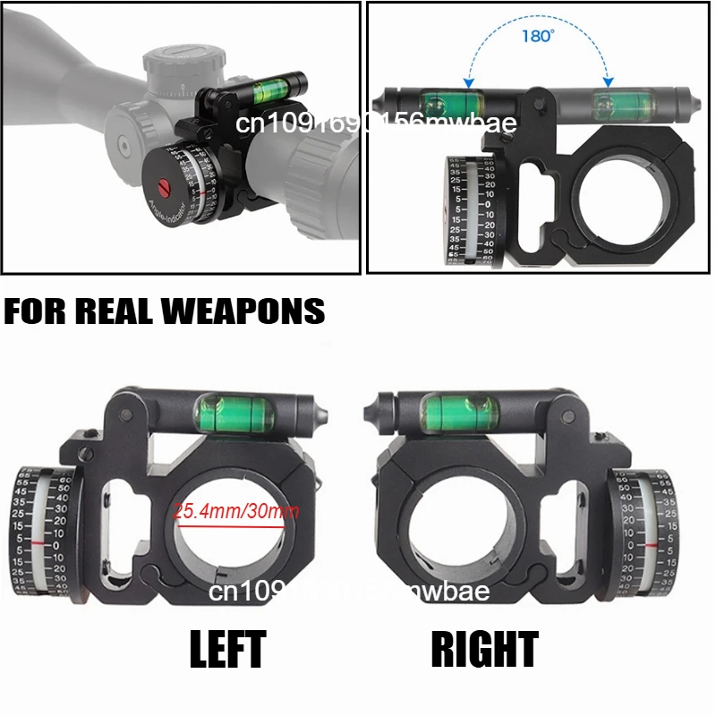 Bubble Level and High Accuracy Angle Cosine Indicator (ADI/ACI) Kit Fit 25.4mm / 30mm Tube Hunting Scope Mounts Ring Accessories