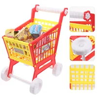 Play House Toy Plastic Shopping Trolley Child Supermarket Puzzle Fake Cart Funny Abs Small 2
