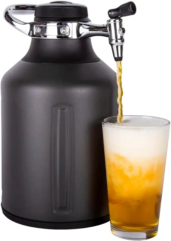 uKeg Go Carbonated Growler Beer Gift and Craft Beverage Dispenser for Beer, Soda, Cider, Kombucha and Cocktails, Am 2