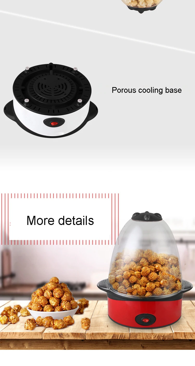 DMWD Mini Portable Electric Popcorn Maker Automatic Mini Hot Air Pop Corn Poping Machine Household DIY Popper Corn Maker EU Plug 4