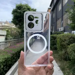 Transparent Magnetic TPU Silicone Shockproof Bumper Case for Realme GT7 Pro (1)