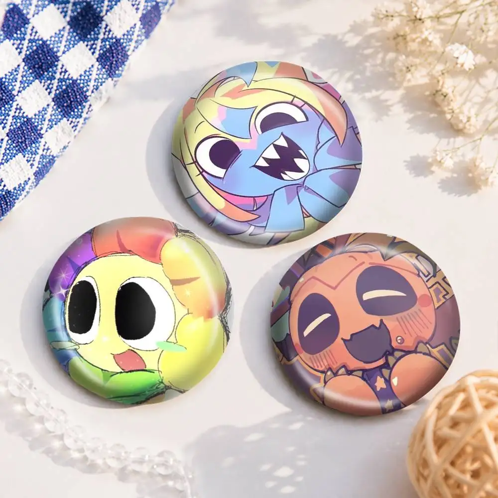 Colorful Cartoon Round Brooches - Fun Accessories & Jewelry Badge Gifts