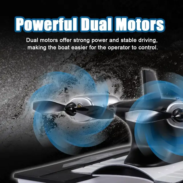 1 Set Eco-friendly 2.4G Remote Control Speedboat Yacht Toys USB Charging RC Boat Toy Capsize Protection Children Gift 6