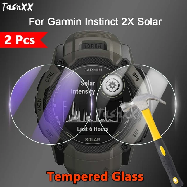 2Pcs For Garmin Instinct 2X Solar Tactical SmartWatch 2.5D HD Clear / Anti  Purple Light 9H Tempered Glass Screen Protector Film - AliExpress