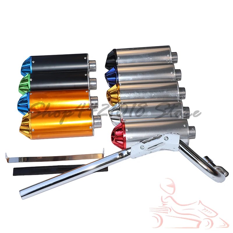 

Suitable for Honda XR50 CRF50 110cc 125cc 140cc pit soil bicycle blue motorcycle exhaust pipe single