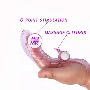 Finger Sleeve Vibrator G Spot Massage Clit Stimulate Female Masturbator Sex Toys for Women Lesbian Orgasm Adult Products 3