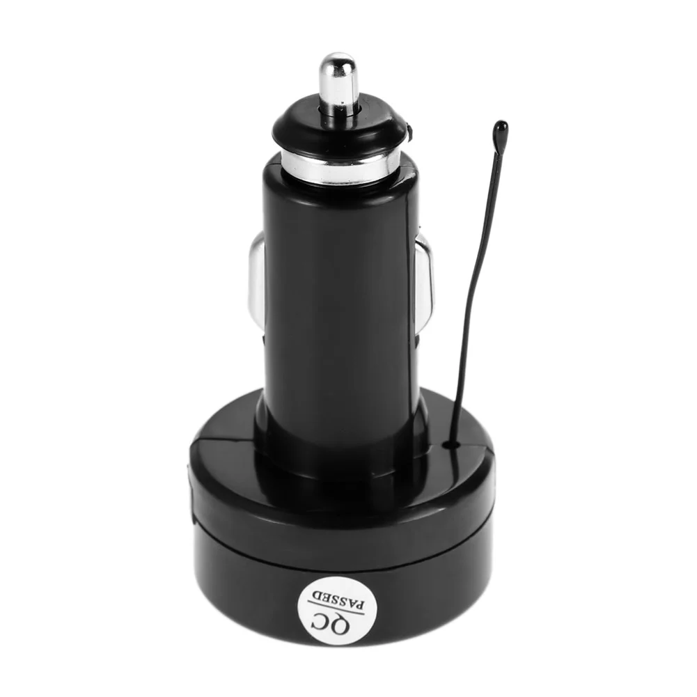 Universal Dual USB Car Charger with Digital Voltmeter & Thermometer - 2-in-1 Battery Monitor
