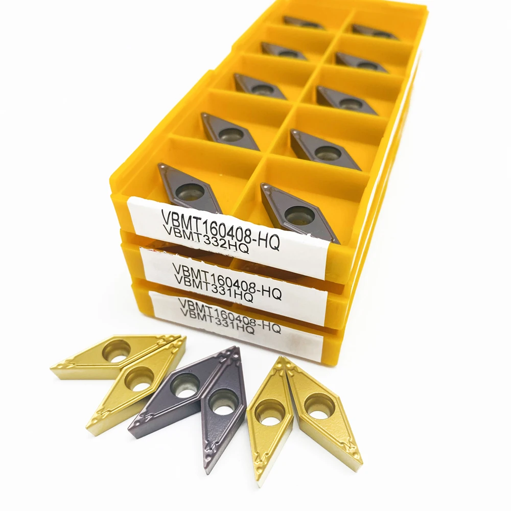 

High quality 10PCS VBMT160404 VBMT160408 HQ CK15TF CK6020 CK735 Carbide Turning Tools End Milling Cutter VBMT 160404 160408