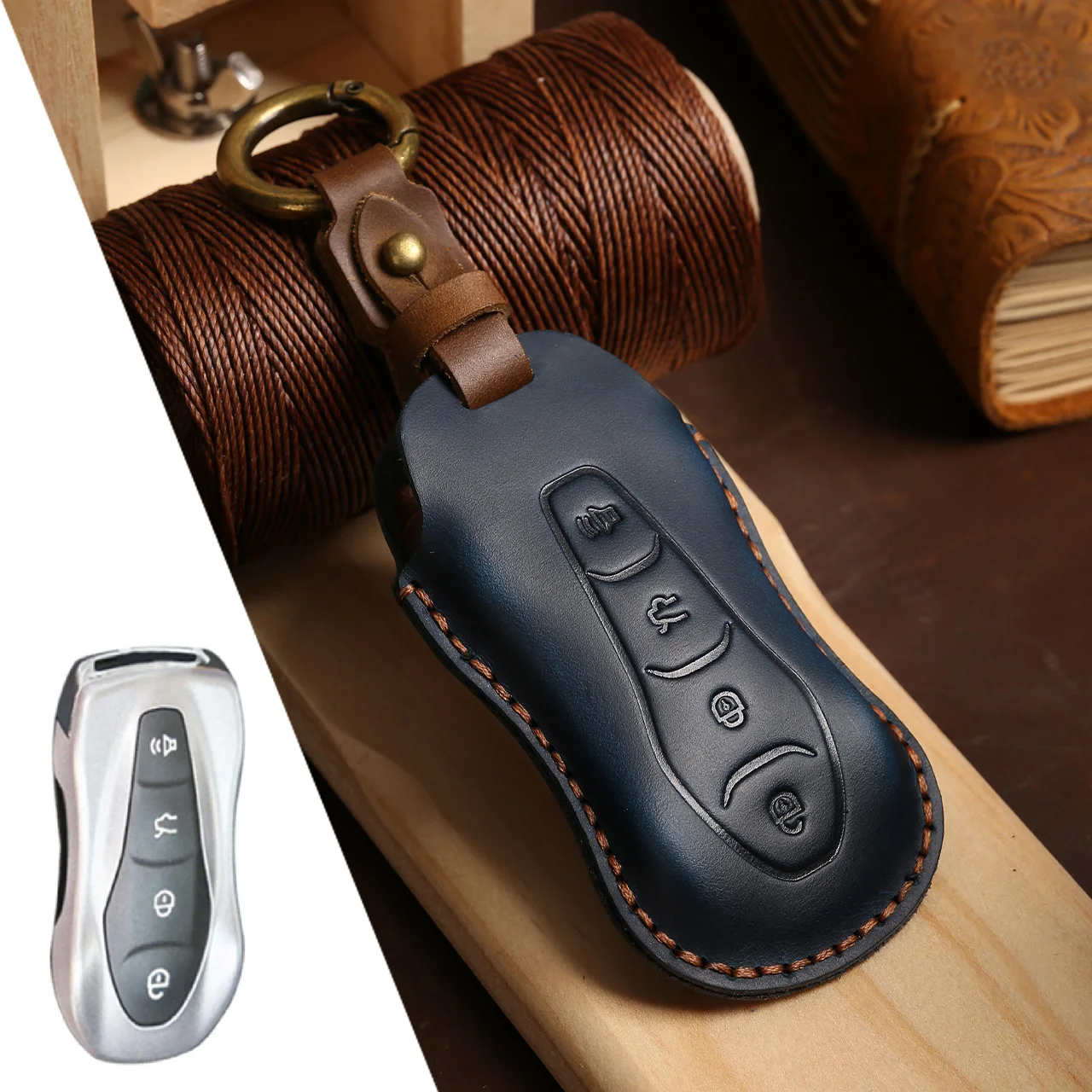 4-Button Car Key Fob Cover Case Protector