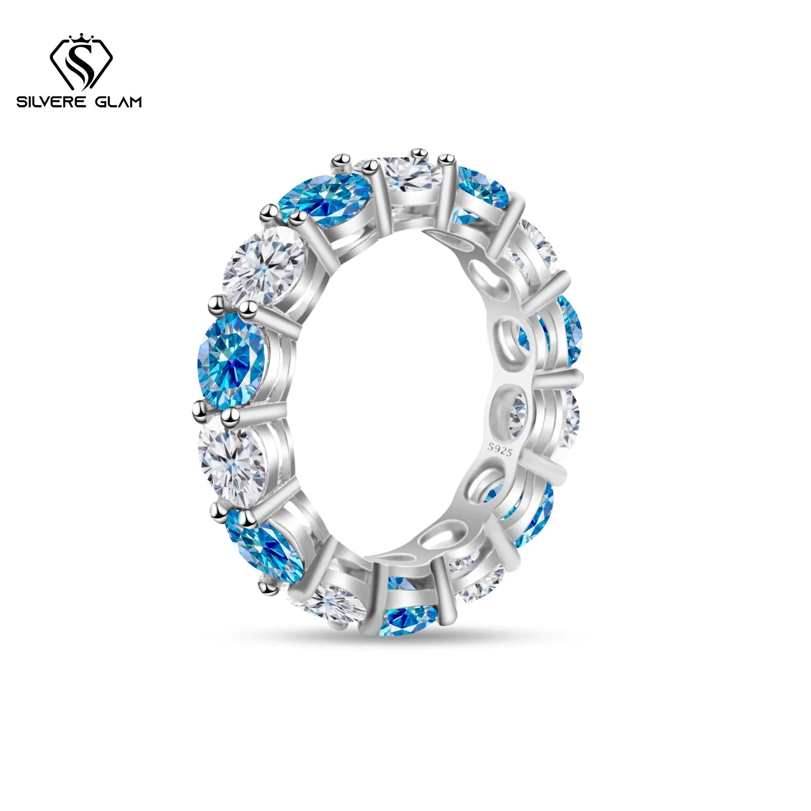 뜨거운 판매 S 반지 0.5*14CT D 컬러 Moissanite 스파클링 파인 쥬얼리 반지 여성의 결혼식 파티 선물