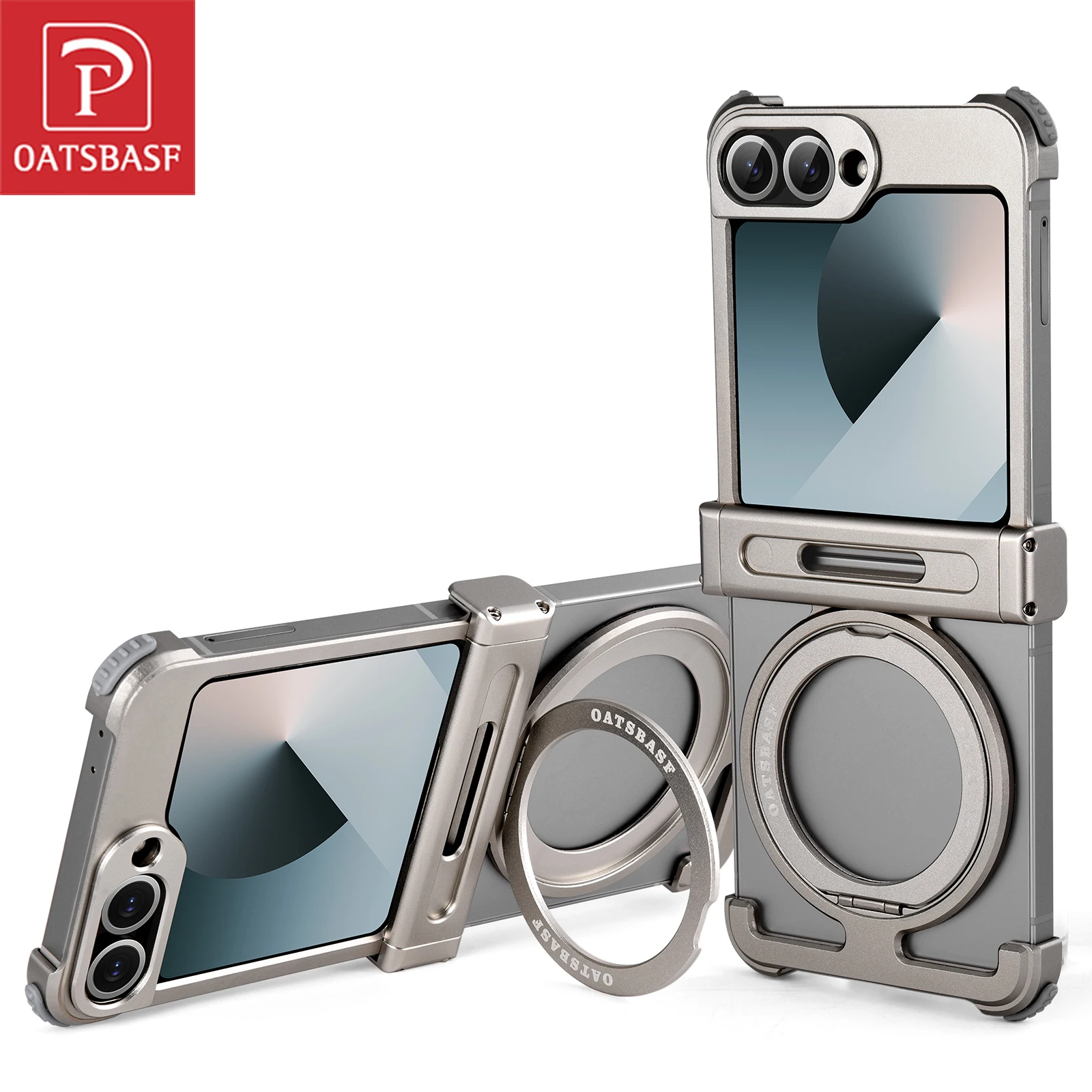 Oatsbasf 360° Rotatable Stand Magnetic Shockproof Phone Case