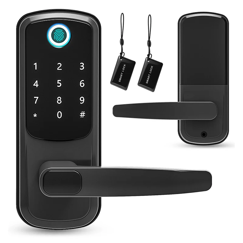 

TTlock APP Biometric Fingerprint Door Lock Bluetooth Smart Lock Digital Keypad RFID Keyless Entry Door Lock Alexa