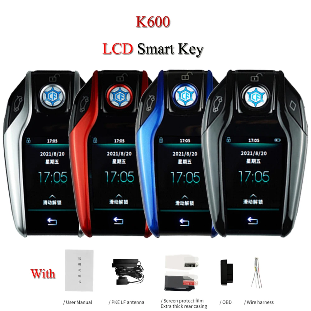 Jingyuqin K600 Schermo Lcd Con Chiave Remota Intelligente Modificata Universale Per Bmw Benz Ford Hyundai Porsche Cadillac Lexus Obd Keyless Entry