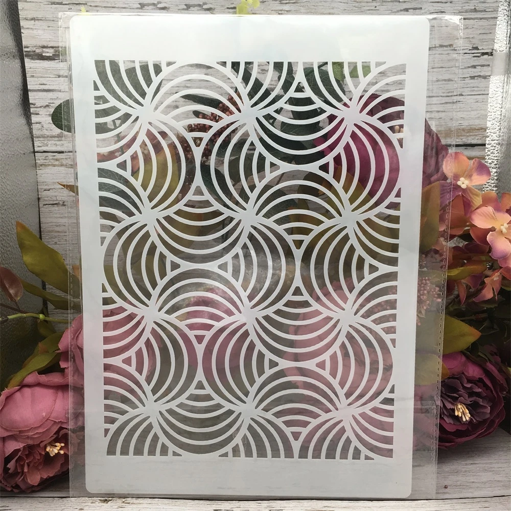 A4 Leaves Texture Decorative Stencil for DIY Projects and Wall Art