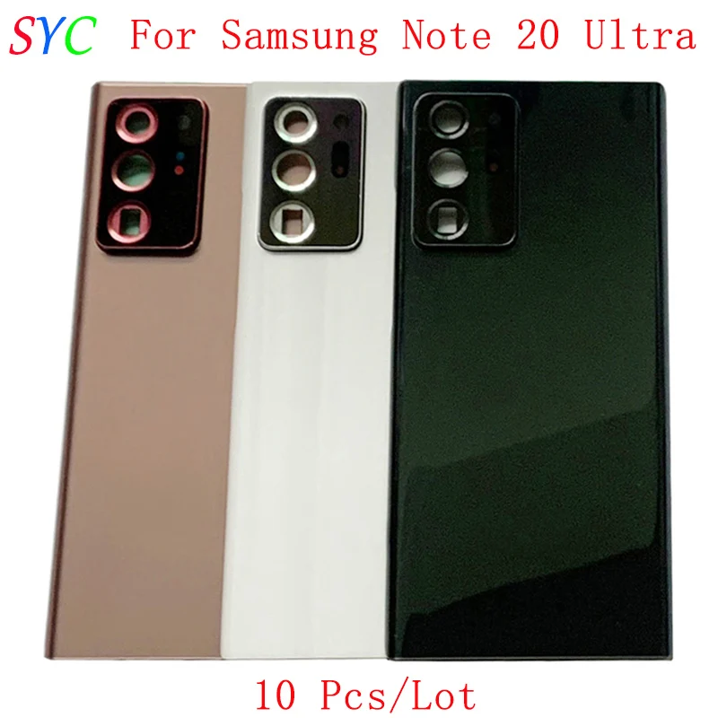 

10Pcs/Lot Rear Door Battery Cover Housing Case For Samsung Note 20 Ultra N985 N986 Back Cover with Logo Repair Parts