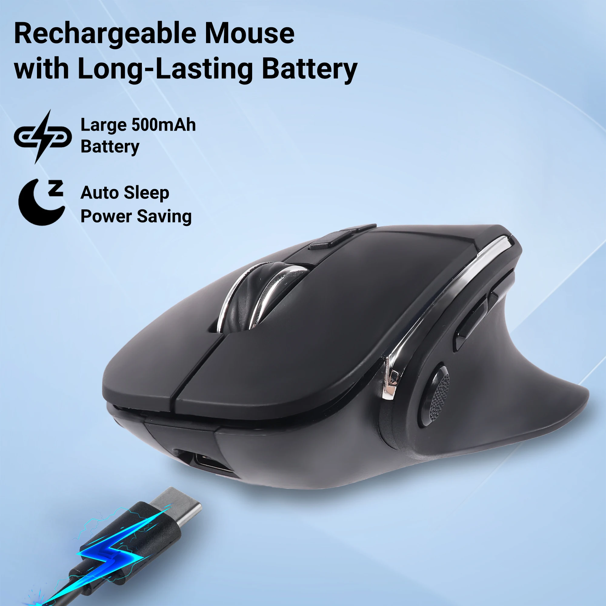 Wireless 2.4G Bluetooth Dual-mode Mouse Rechargeable RGB Backlight ...
