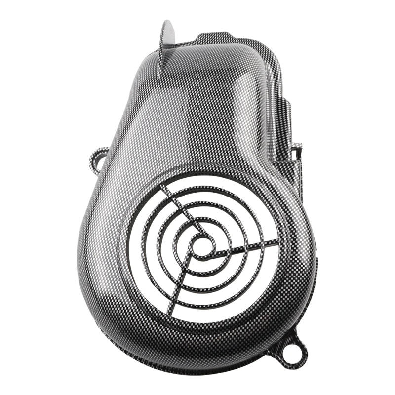 For JOG 50 3YK 3KJ VINO 5AU 4JP Aprio Motorcycle Scooter Engine Imitation Carbon Fiber Fan cover Cooling Fan Cover motorcycle cooling fan