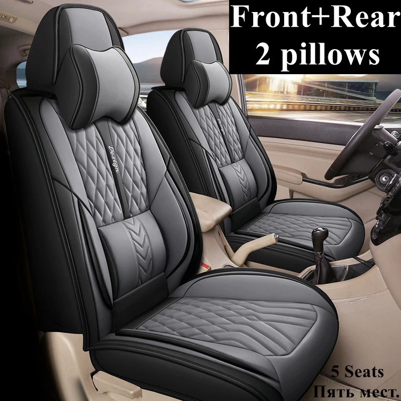 Coprisedili Auto Anteriori + Posteriori Per Volkswagen Polo Touareg Golf 4 5 6 7 Passat B5 B6 B7 B8 Bora Magotan Candy Fox Sagitar Sportsvan