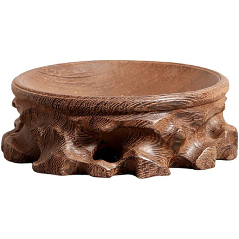 Walnut Bracket Base for Curio, Solid Wood, Chinese Style, Chicken Wing, Crystal Ball, Rosewood Ball, Gourd Base