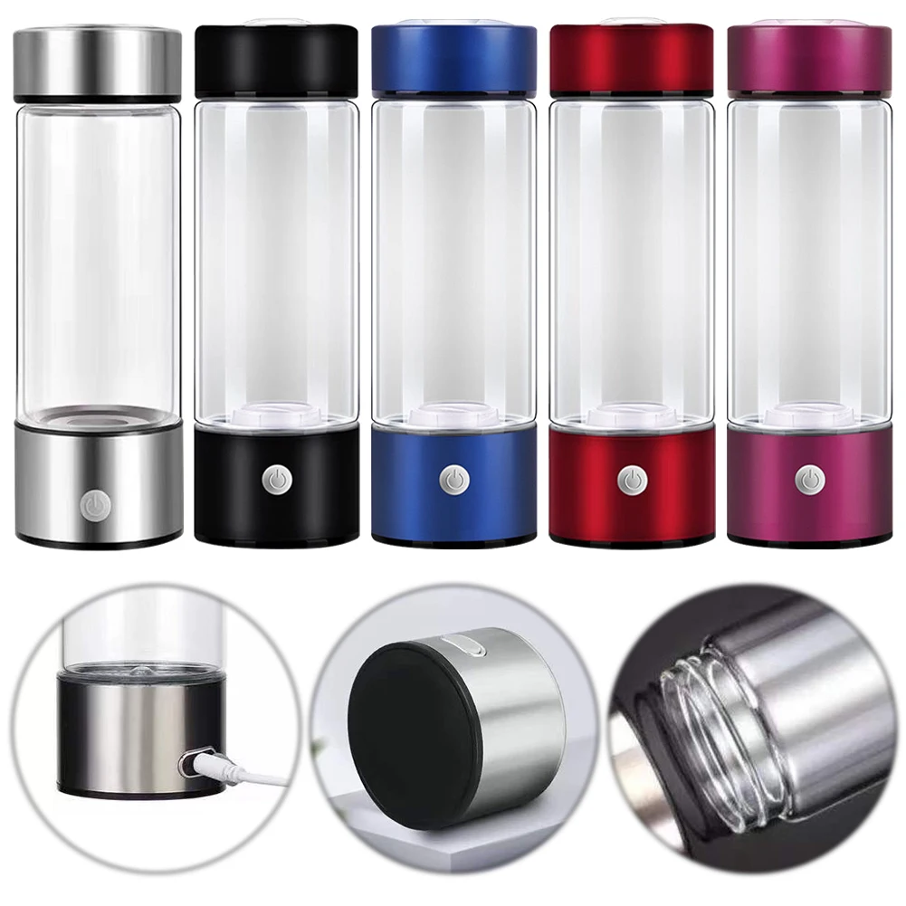 420ml Hydrogen Water Bottle USB Charging Hydrogen-Rich Water Cup Portable Antioxidant Lonizer for Outdoor Sports