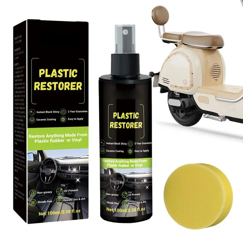 

Car Plastic Restorer Polish Leather Cleaner Spray Car Refurbishment Agent Auto Interior Repair Agent Plastic And Leather Restore