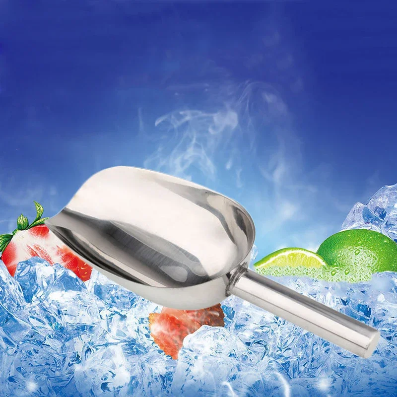 8/9/10/11inch Kitchen Stainless Steel Ice Shovel Scoop Pet Food Feeder