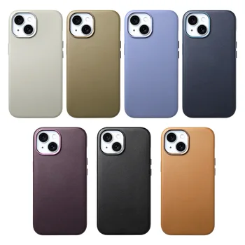 Magnetic Macsafe Leather Case for Magsafe IPhone 17 Air 14 13 15 16 Pro Max Plus 16Pro IPhone16 ProMax I Phone Mac Safe Cover 1