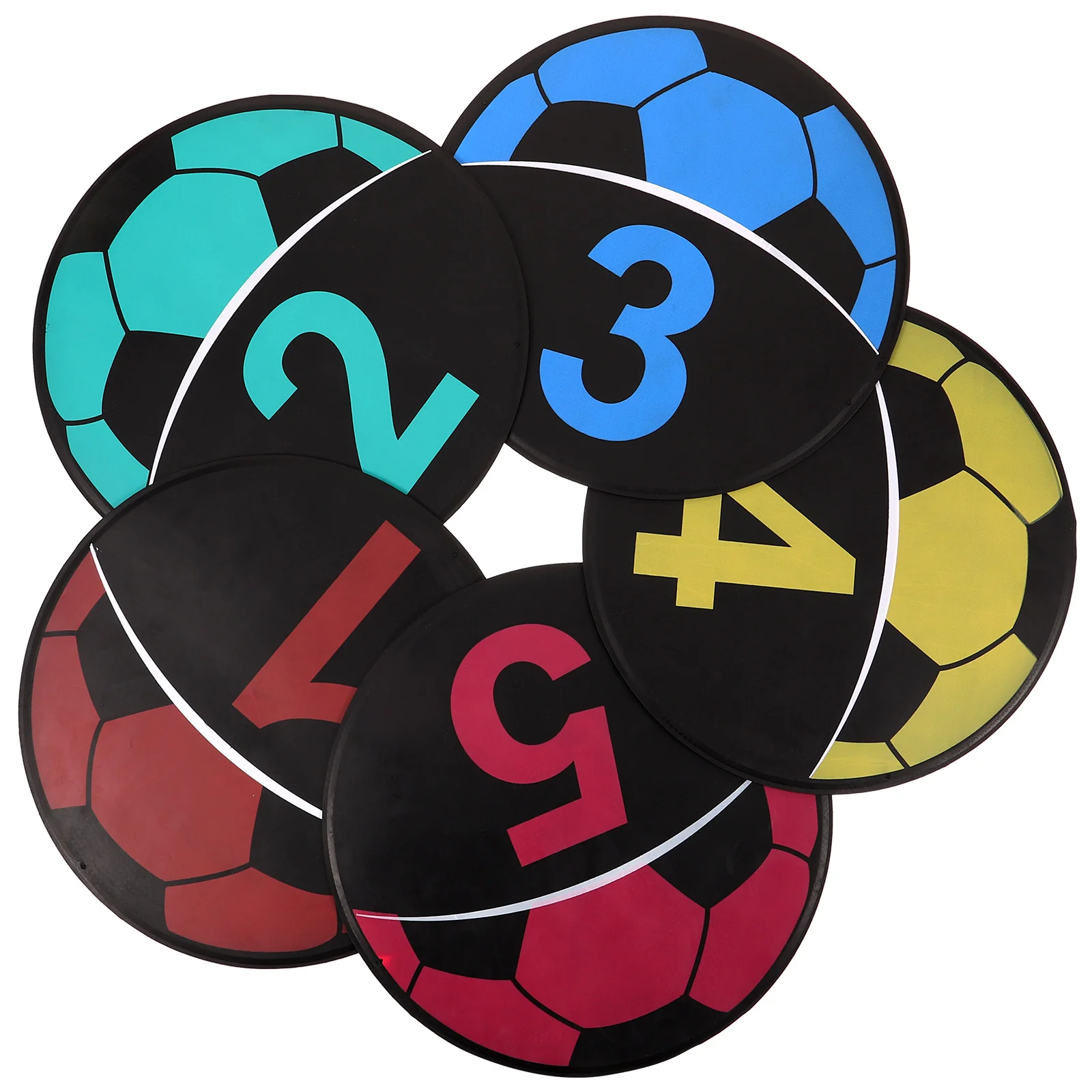 

5Pcs Football Exercising Number Discs Soccer Training Markers Football Sign Discs Football Numbered Signs