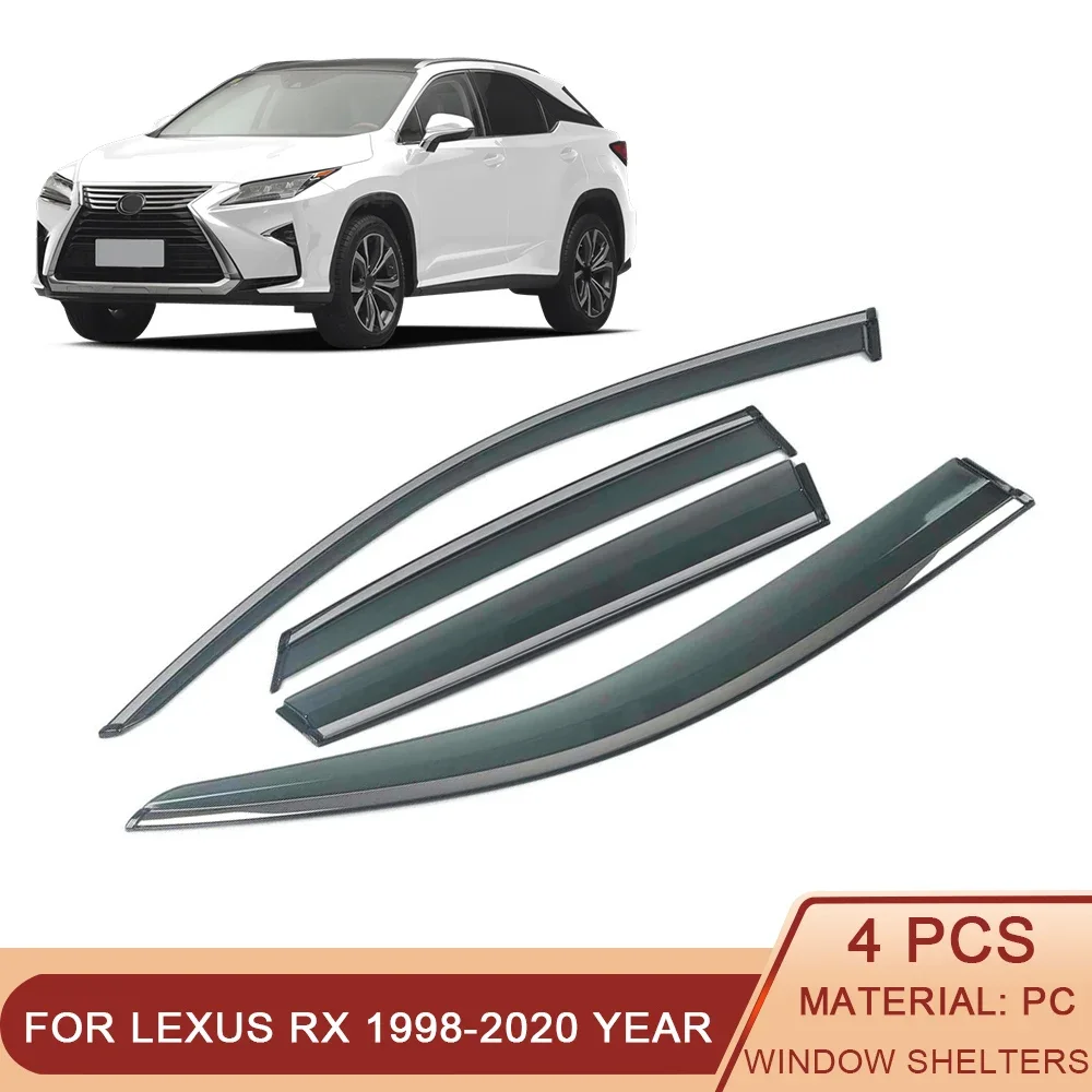 

For LEXUS RX 1998-2022 AL10 XU30 XU10 Car Window Sun Rain Shade Visors Shield Shelter Protector Cover Trim Frame Sticker