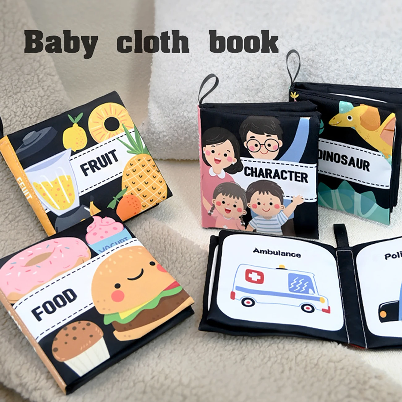 Soft Baby Book Toys Touch Feel High Contrast Cloth Book Feel Early Childhood Learning Games Educational Toys Baby Early Educ 1pc baby toys