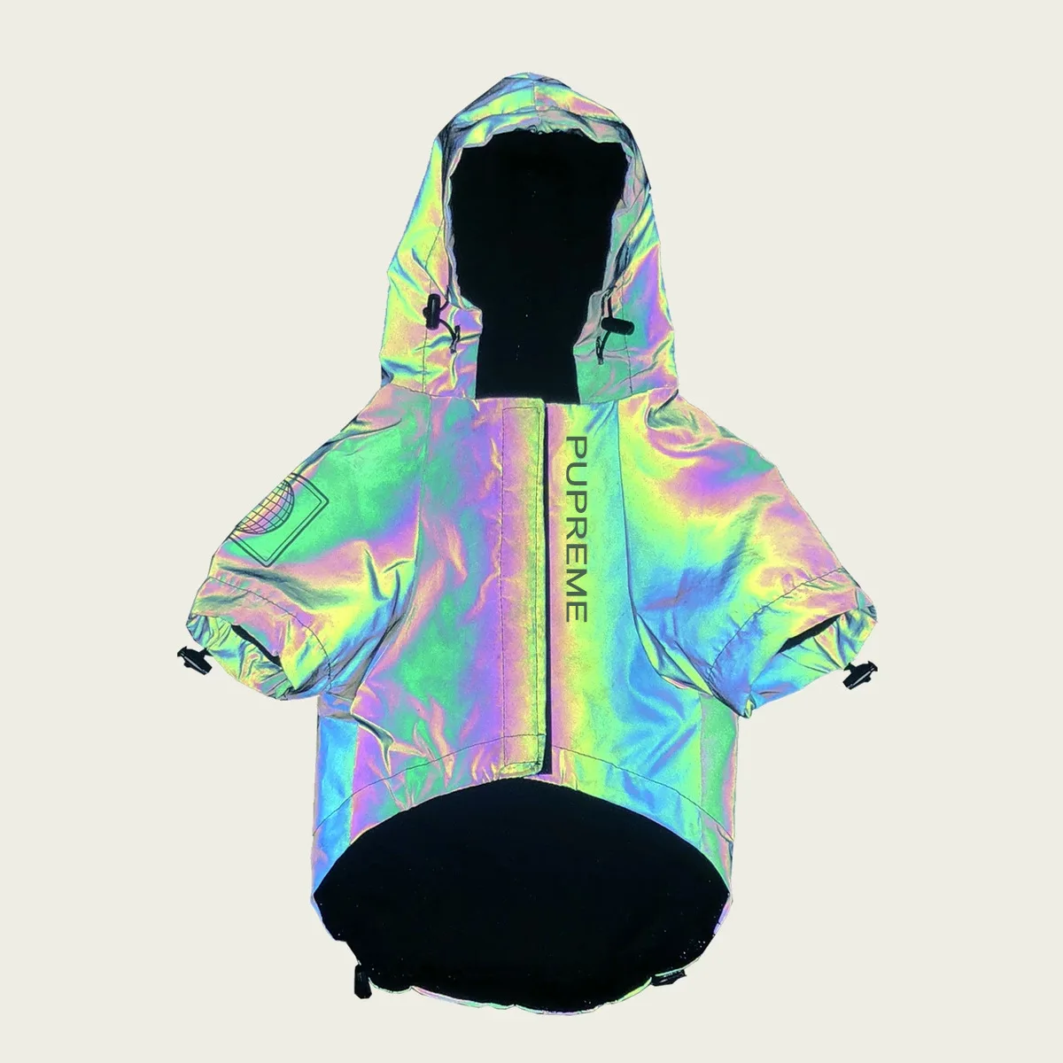 Reflective Hardshell Pet Jacket Polyester Thermal Dog Hoodie Thickened French Bulldog Coat Outdoor Windproof Clothing for