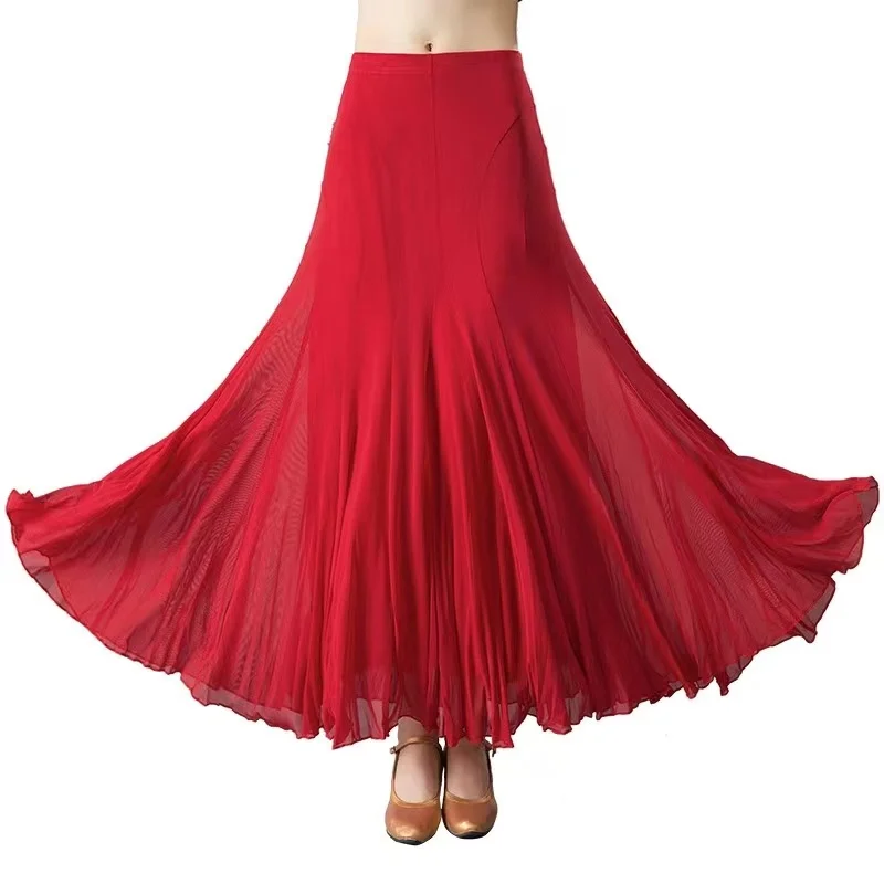 

Flamenco Dress Spanish Dance Gypsy Skirt Woman Waltz Ballroom Classical Competition Practice Layered Big Swing Dancing Stage