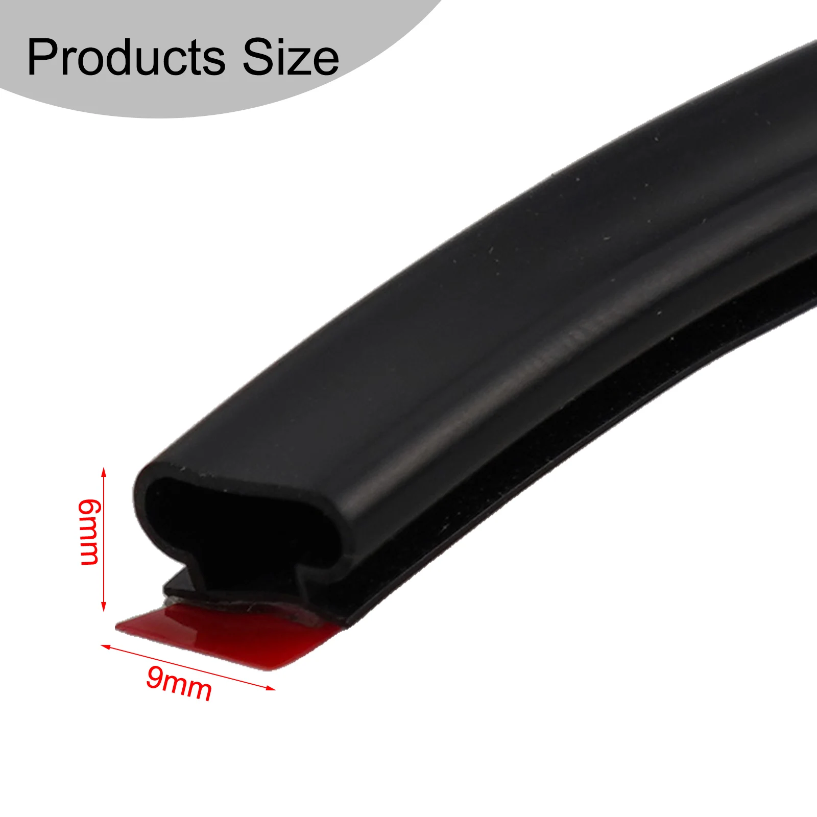 D-Shape Sealing Strip Door Sealing Strip Energy Saving Cut To Size Durability Dust Prevention Eliminates Drafts