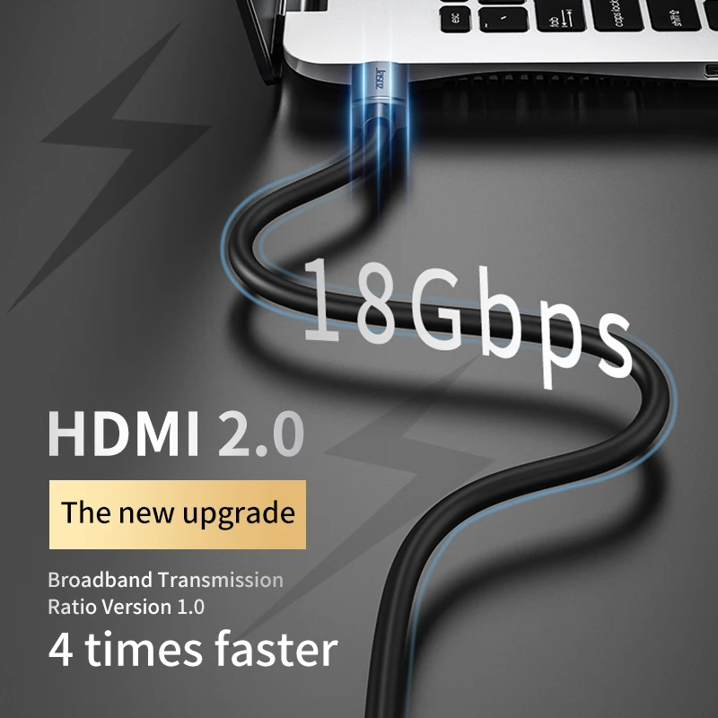 Jasoz-HDMI ̺ 4K/60Hz HDMI 2.0 , PS4 Xbox Ʈ TV  Ϳ  ̺ HDMI ̴ й ̺