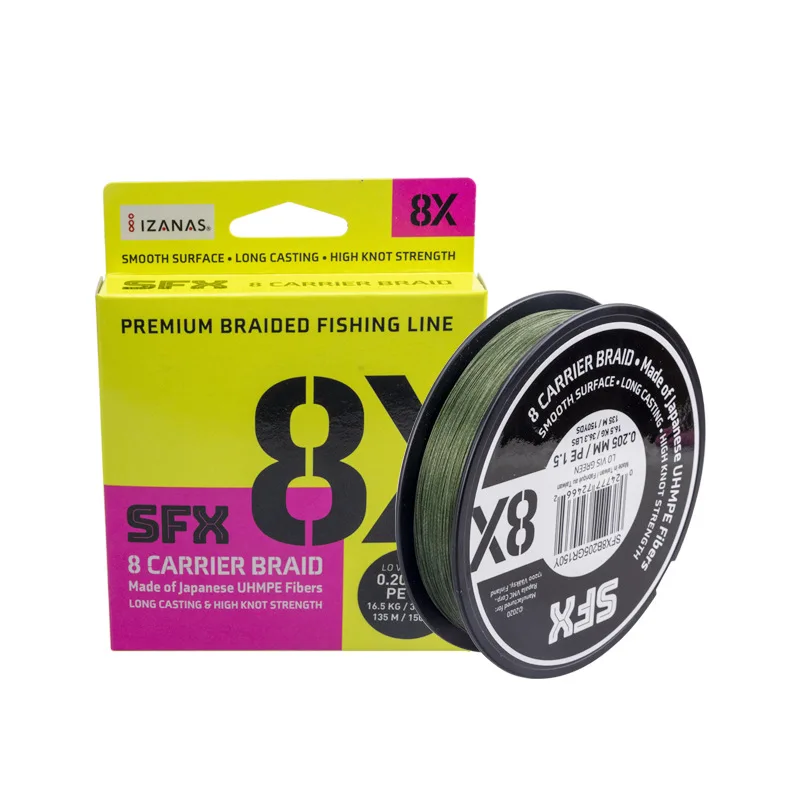 Japan SF.X 8X Super Strong Line Raw Silk 8 Braided Tensile Luya Investment PE Line Fishing