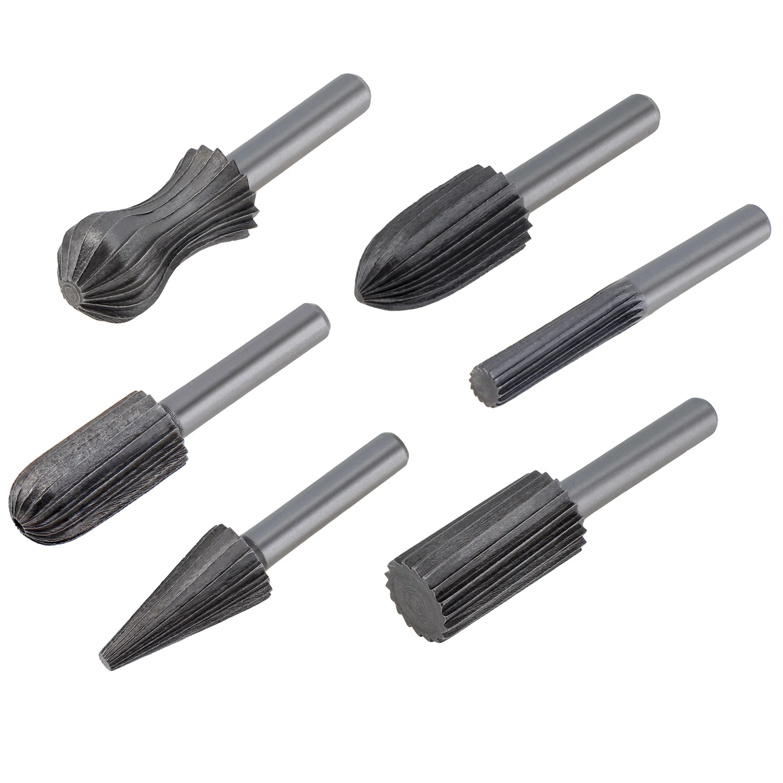 

6pcs/set Mini Round HSS Burr Drill Bits for Woodworking Stainless Steel Rotary Rasp File Set