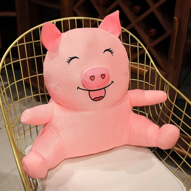 Cartoon Cute Plush Animals Bear Pig Dog Seat Cushion Plush Toy Stuffed Soft Chair Pillow Creative Birthday Gift for Kids