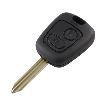 Custodia per chiave a distanza per auto a 2 pulsanti Shell Cover Fob per CITROEN SAXO XSARA BERLINGO PICASSO Elysee C1/C2/C3 No Logo 407 SX9 lama non tagliata - Custodia per chiave a distanza per auto a 2 pulsanti Shell Cover Fob per CITROEN