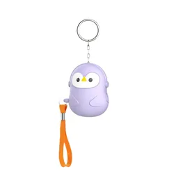 Ultra - High Decibel Personal Safety Alarm with LED Keychain (PURPLE)