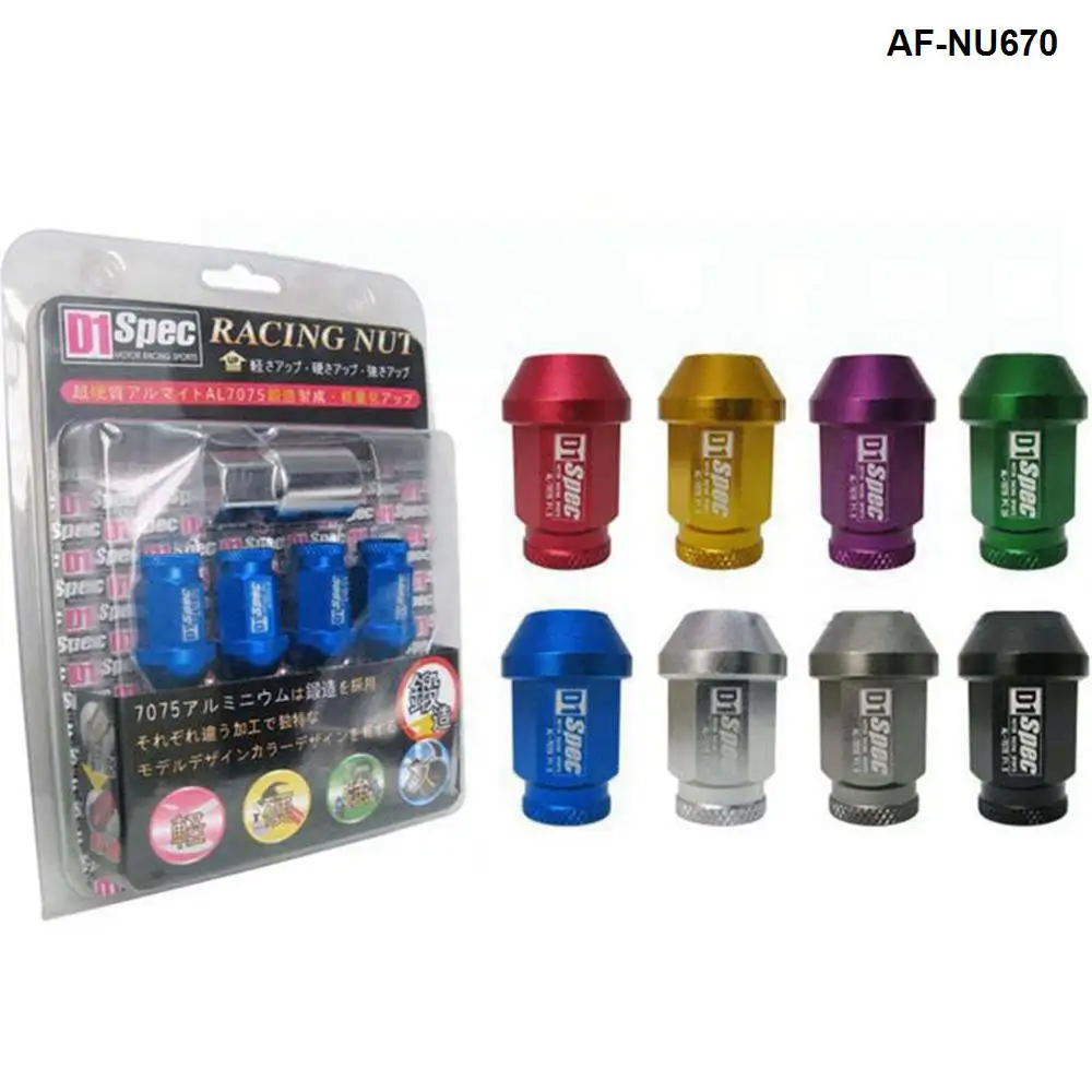 D1 Spec Jdm Racing Wheel Lug Nuts M12 X 1.5MM / M12 X 1.25MM 20PCS For Honda Civic Acura Integra For Ford AF-NU670 AUTOFAB