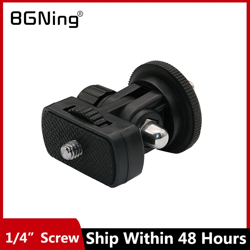 Plastic Hot Cold Shoe Base Mount Adjustable Lockable 1/4 Screw Adapter for DLSR Camera Cage Rig Monitor Flash Fill Light Bracket