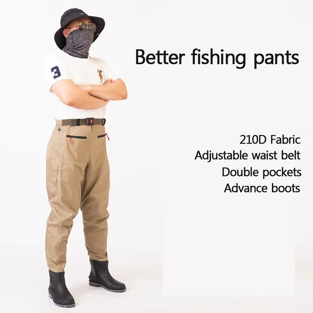 Yetişkin erkek balıkçılık yarım Waders balıkçılık pantolon hafif