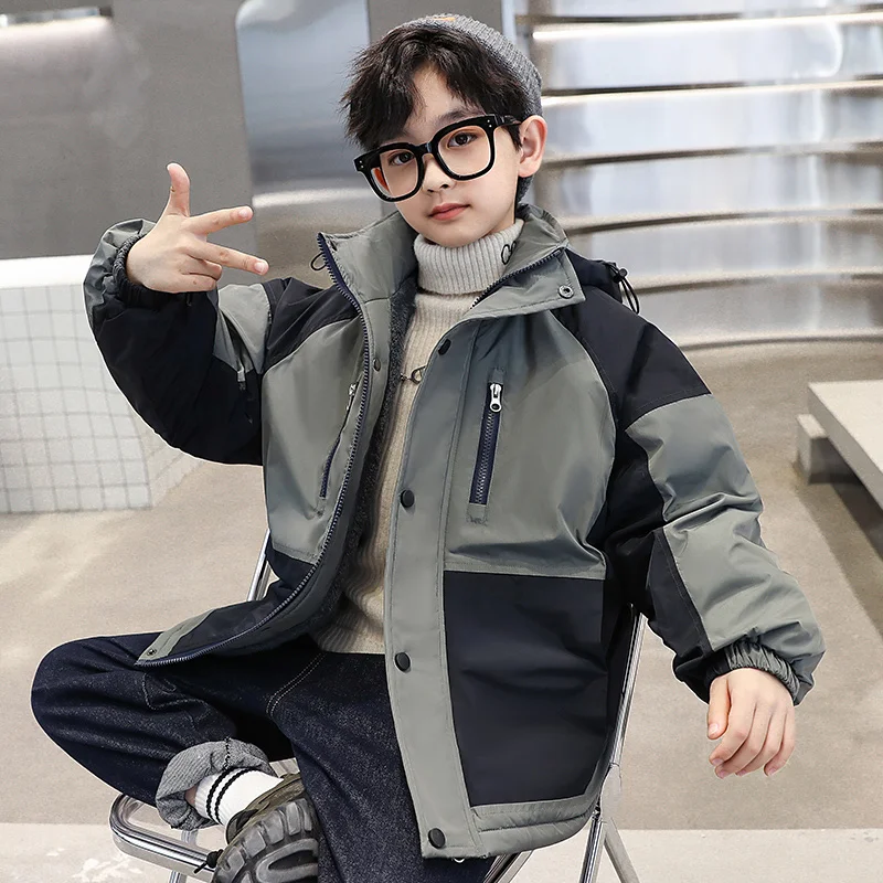 Children Winter Hood Outerwear Coats Clothes for Boy Warm Parka Jacket Korean Fashion Kids High Quality Teen Warm Thicken Outfit children jackets