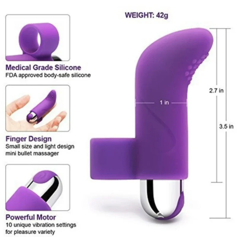 Vibrating Sex Toys 10 Modes Finger Vibrator Clitoris Massage G Spot Stimulation Rechargeable Vibrating Egg Women Masturbation