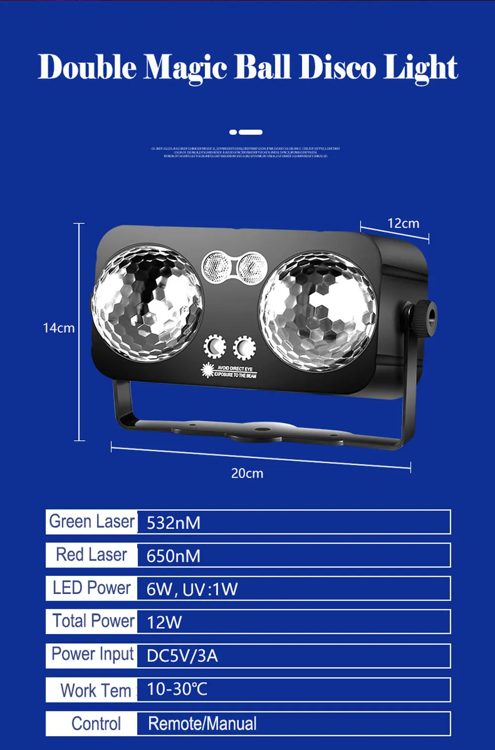 RGB Disco Ball Party Light